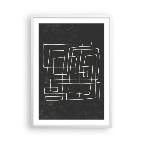 Poster in einem weißen Rahmen - Nicht so einfach - 50x70 cm