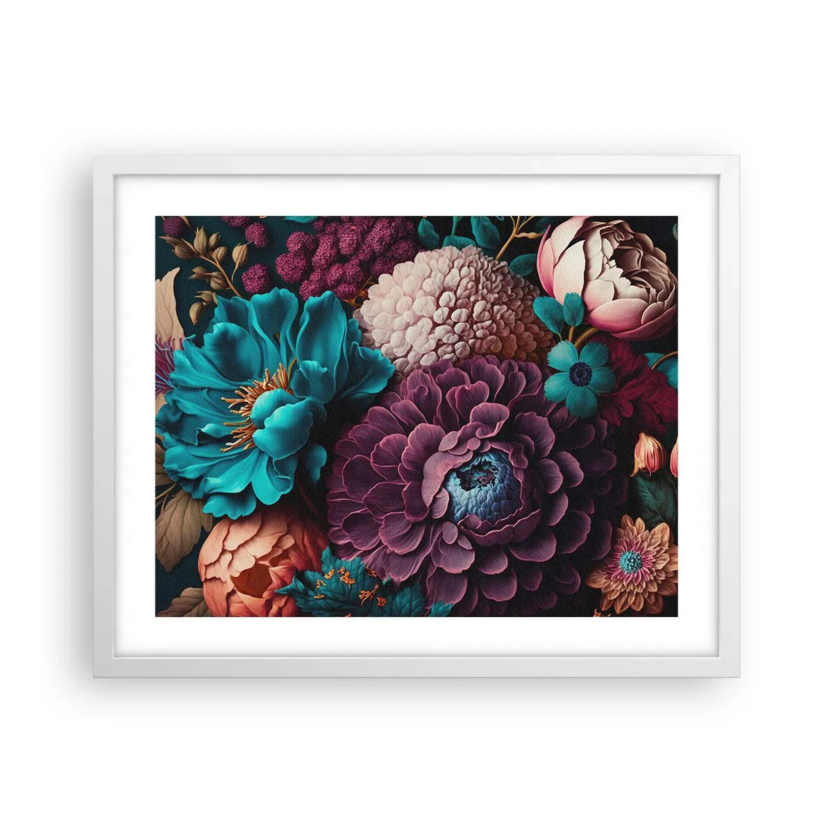 Poster in einem weißen Rahmen - Natur in Hülle und Fülle - 50x40 cm