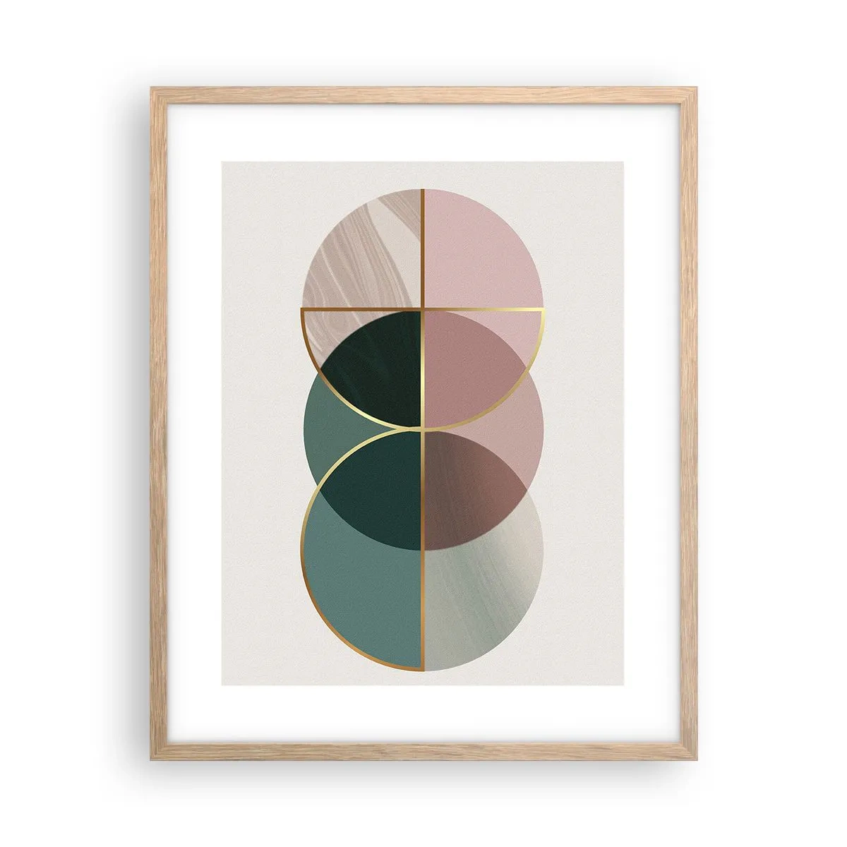 Poster in einem Rahmen aus heller Eiche - Ein Rad hinter dem anderen… - 40x50 cm