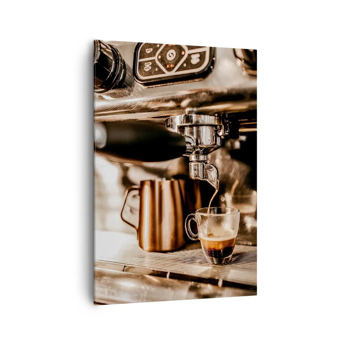 Bild auf Leinwand - Leinwandbild - Kaffeeglanz - 70x100 cm