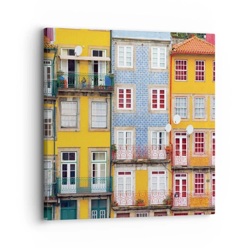Bild auf Leinwand - Leinwandbild - Farben der Altstadt - 30x30 cm