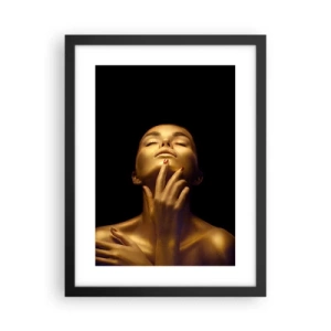 Poster in einem schwarzem Rahmen - Wie goldene Seide - 30x40 cm