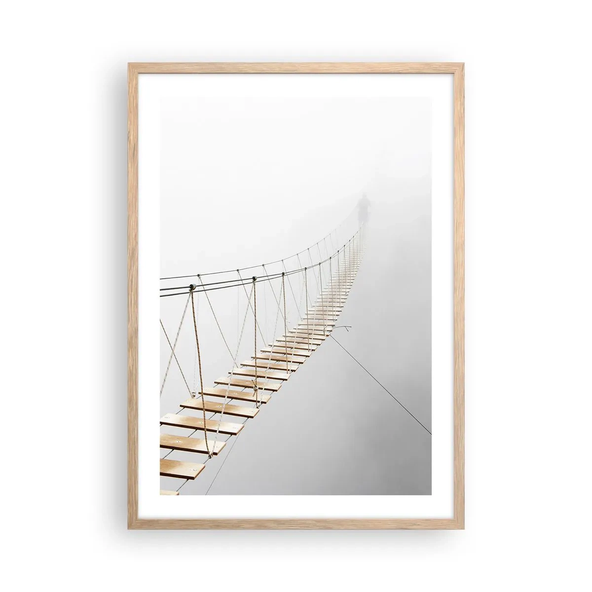 Poster in einem Rahmen aus heller Eiche - Wohin wird es dich führen? - 50x70 cm