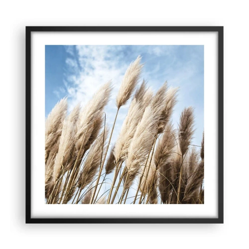 Poster in einem schwarzem Rahmen - Sonnige und windige Liebkosungen - 50x50 cm