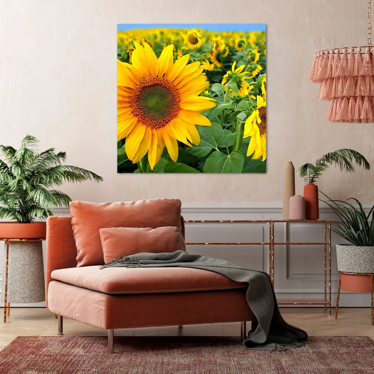 Bild auf Leinwand - Leinwandbild - Hunderte von Sonnen flammten auf - 70x70 cm