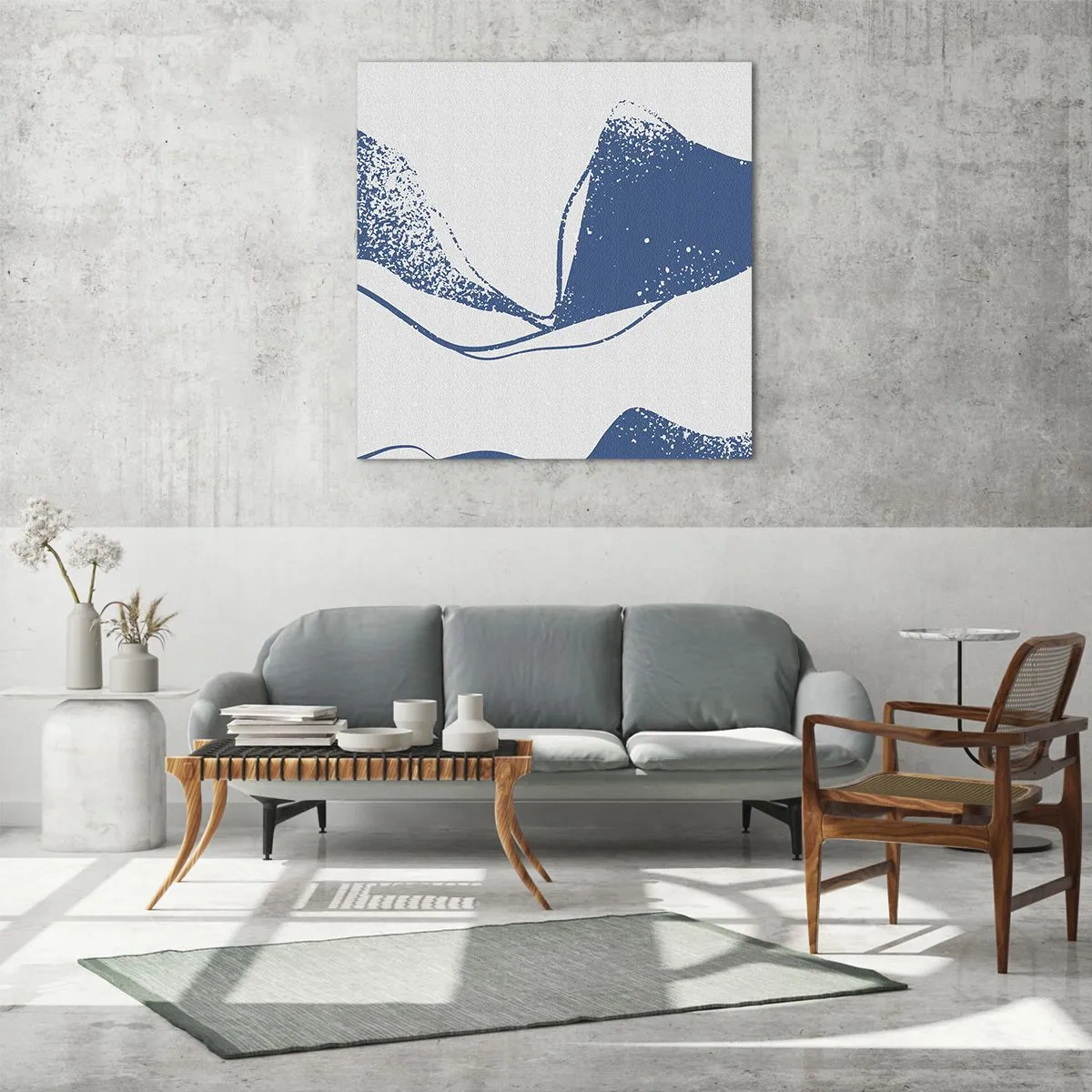 Glasbild - Bild auf glas - Geflügelte Abstraktion - 30x30 cm