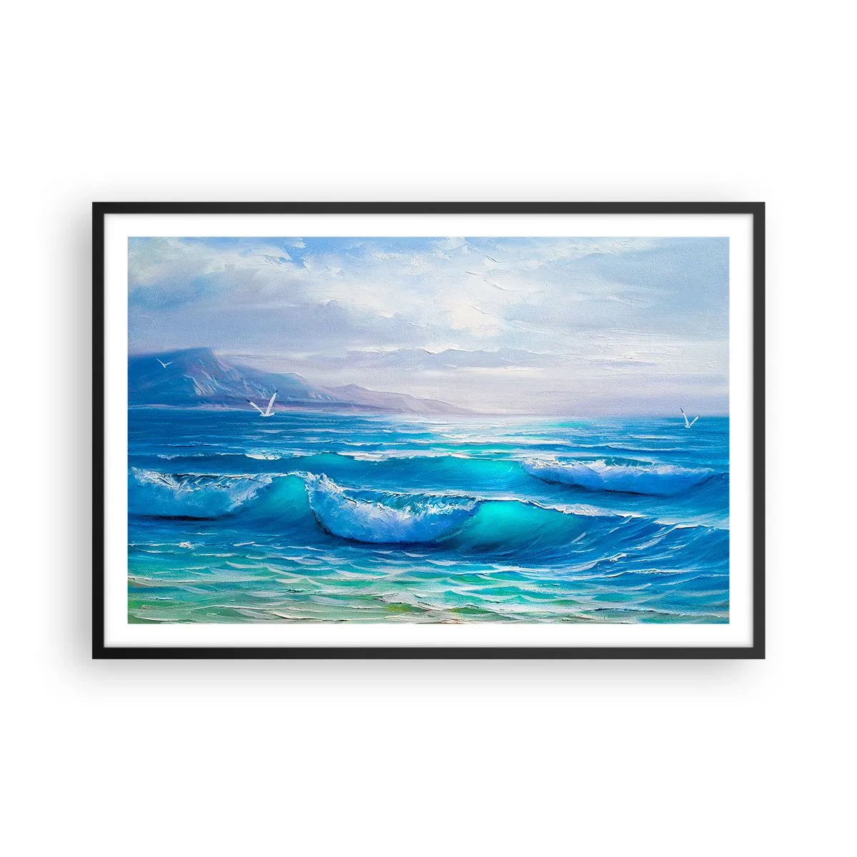 Poster in einem schwarzem Rahmen - Es bringt Erleichterung - 91x61 cm
