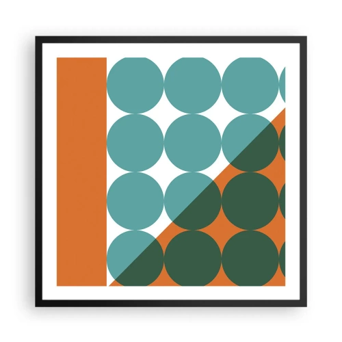 Poster in einem schwarzem Rahmen - Nach oben und schräg - 60x60 cm