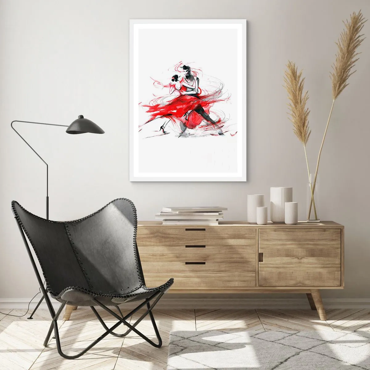 Poster in einem weißen Rahmen - Tango – der Rhythmus der Leidenschaft - 70x100 cm