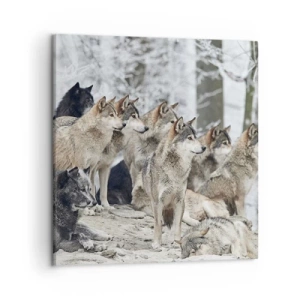 Bild auf Leinwand - Leinwandbild - Familie und Freunde - 50x50 cm