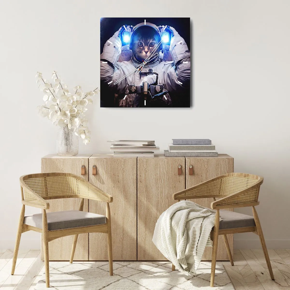 Wanduhr - Glasuhr - Houston, du hast ein Problem - 40x40 cm