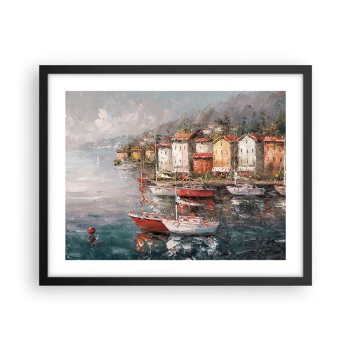 Poster in einem schwarzem Rahmen - Romantische Oase - 50x40 cm