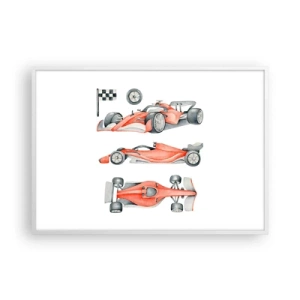 Poster in einem weißen Rahmen - Dem Traum folgen - 100x70 cm