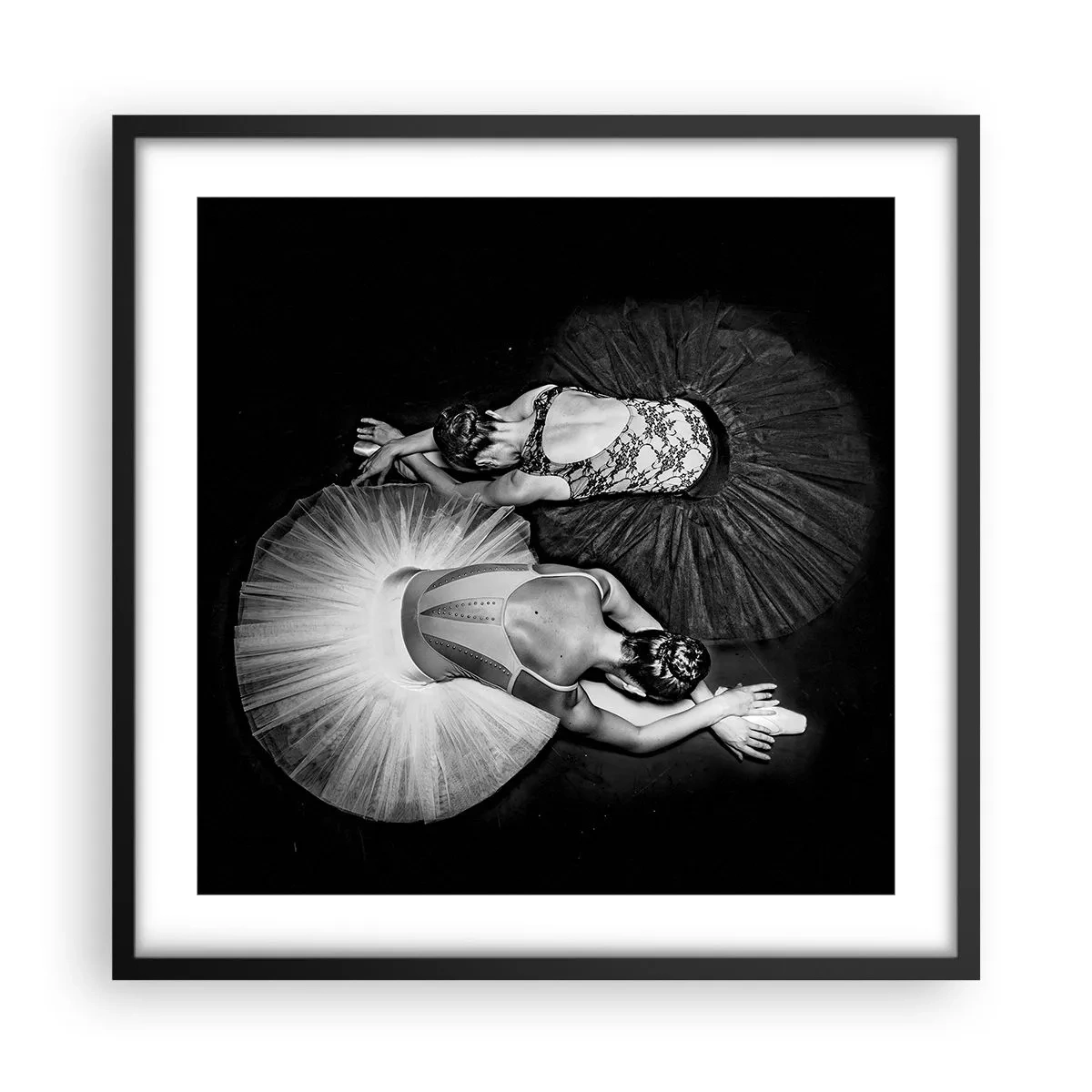 Poster in einem schwarzem Rahmen - Jin und Jang – perfekte Balance - 50x50 cm