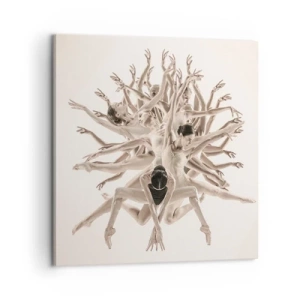 Bild auf Leinwand - Leinwandbild - Aufblühen im Tanz - 60x60 cm