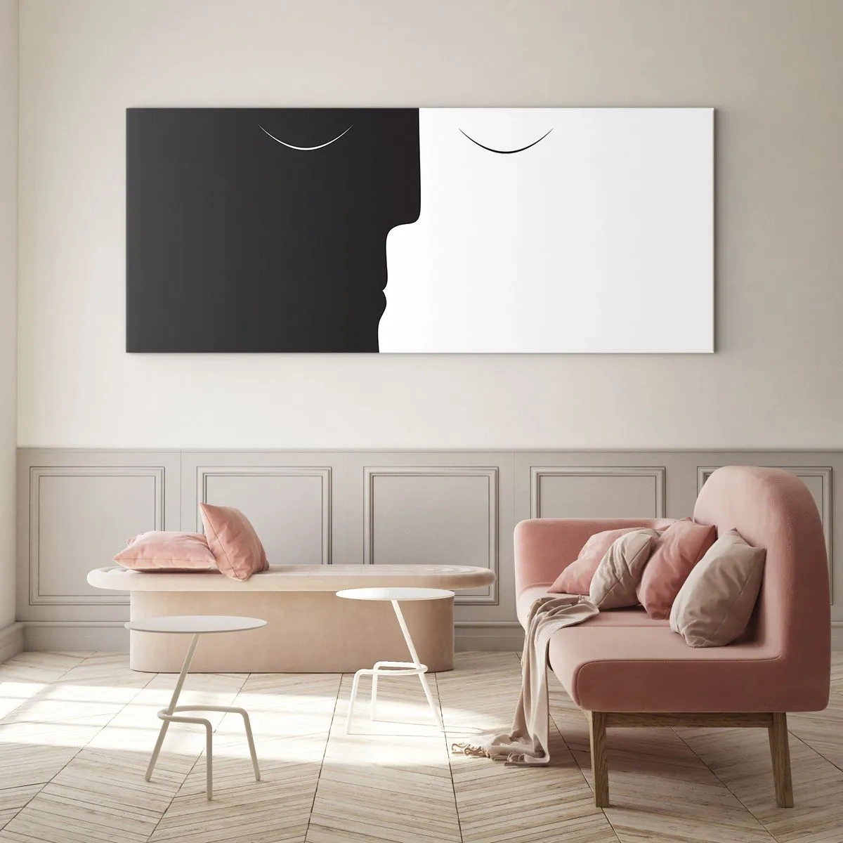 Glasbild - Bild auf glas - Einheit der Gegensätze - 100x40 cm
