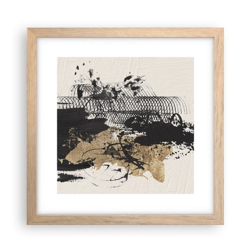 Poster in einem Rahmen aus heller Eiche - Komposition mit Leidenschaft - 30x30 cm