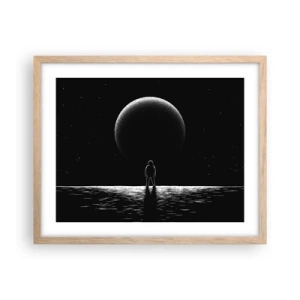 Poster in einem Rahmen aus heller Eiche - Angesicht zu Angesicht - 50x40 cm