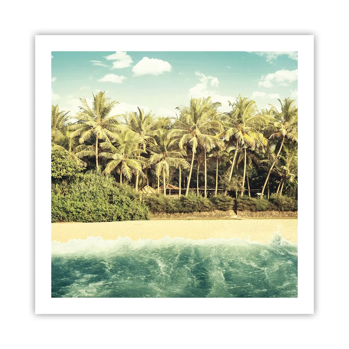 Poster - Wie wäre es hier? - 60x60 cm