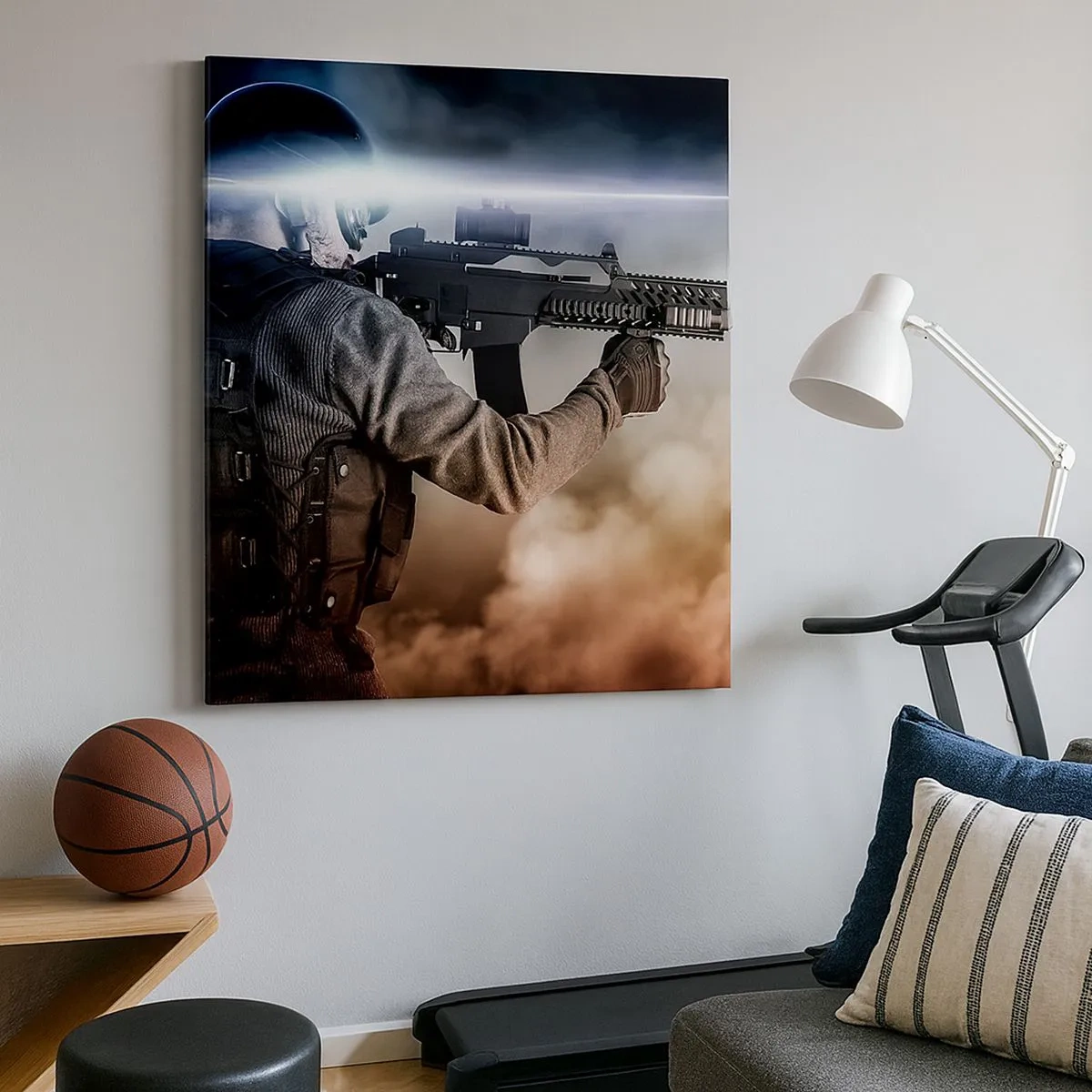 Bild auf Leinwand - Leinwandbild - Nur ein Held - 30x30 cm