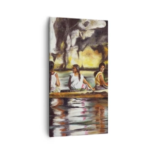 Bild auf Leinwand - Leinwandbild - In einem polynesischen Paradies - 55x100 cm