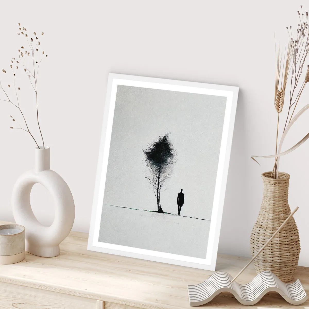 Poster in einem weißen Rahmen - Wir wandern alle - 70x100 cm