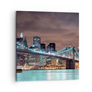 Bild auf Leinwand - Leinwandbild - Lichter der Großstadt - 70x70 cm