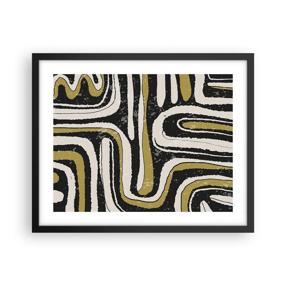 Poster in einem schwarzem Rahmen - Komposition: Straßen und Gassen - 50x40 cm