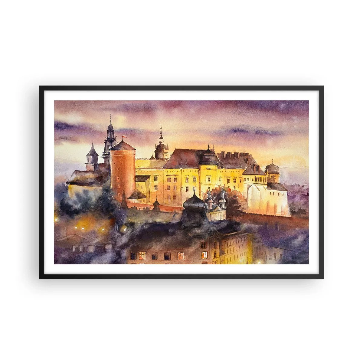 Poster in einem schwarzem Rahmen - Geschichte und Märchen - 91x61 cm