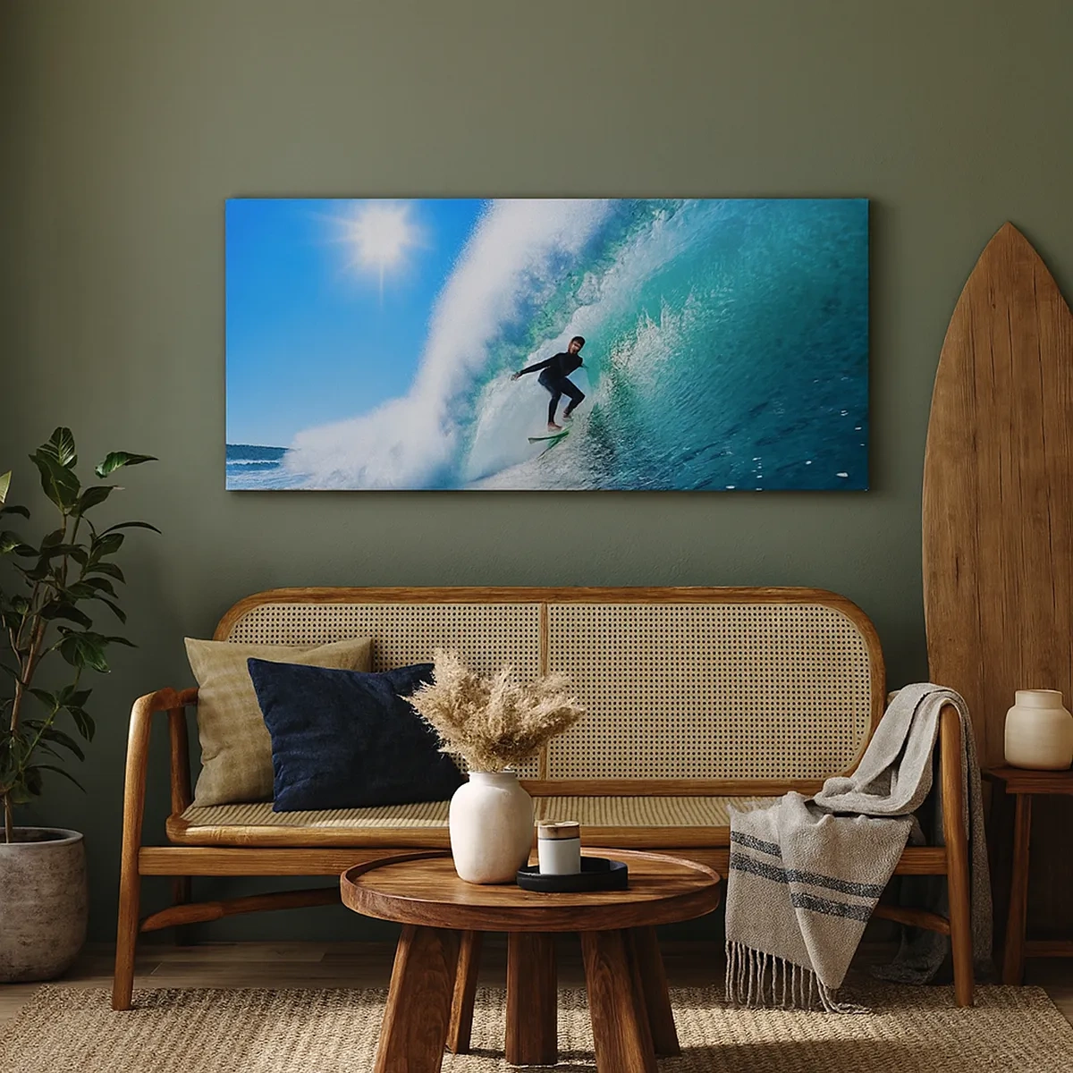 Bild auf Leinwand - Leinwandbild - Durch das große Blau - 30x30 cm