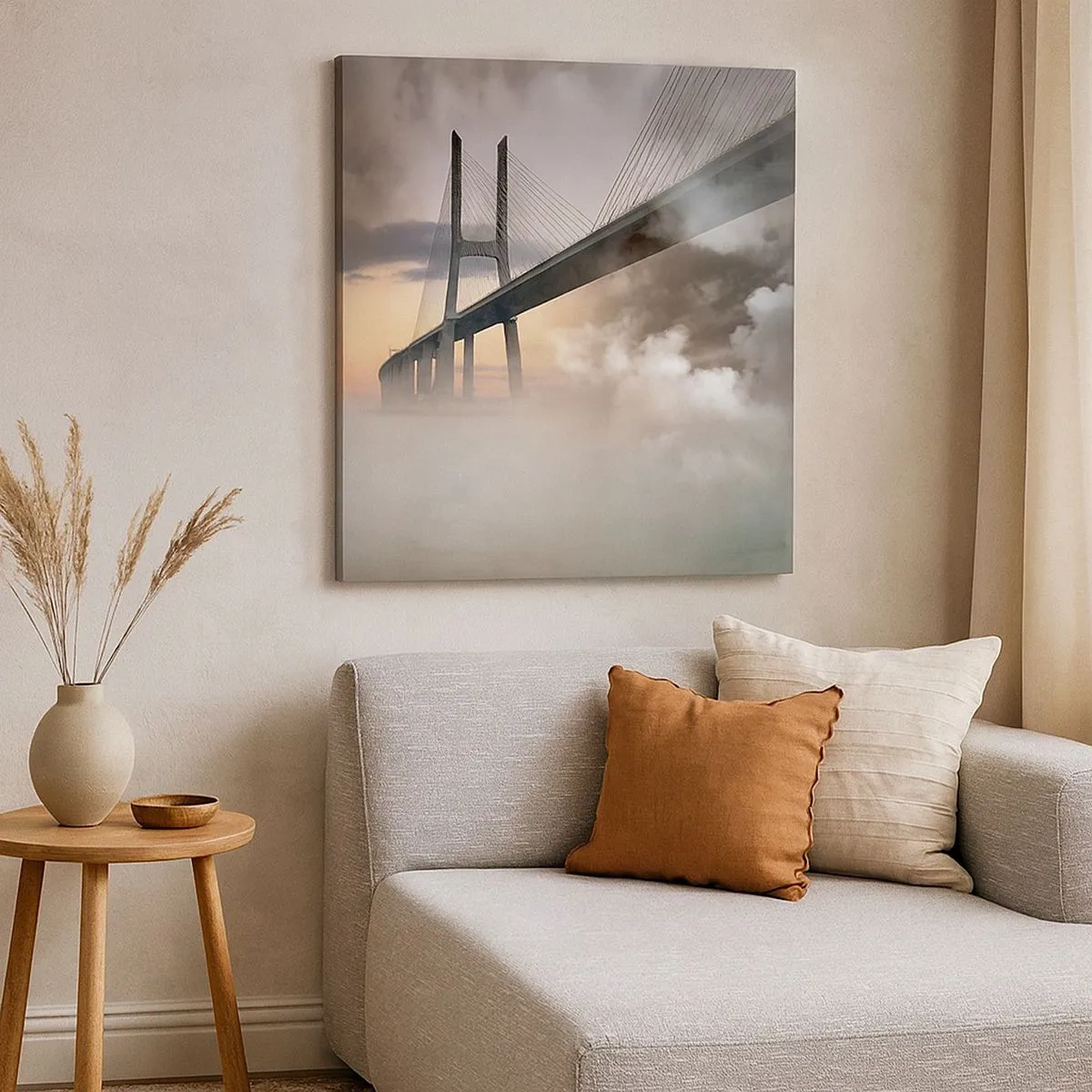 Bild auf Leinwand - Leinwandbild - Auf dem Fluss, den es nicht gibt - 30x30 cm