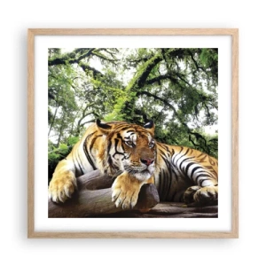 Poster in einem Rahmen aus heller Eiche - Hochachtungsvoll - 50x50 cm