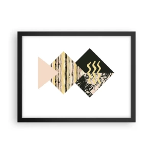 Poster in einem schwarzem Rahmen - Es ist nicht so einfach - 40x30 cm