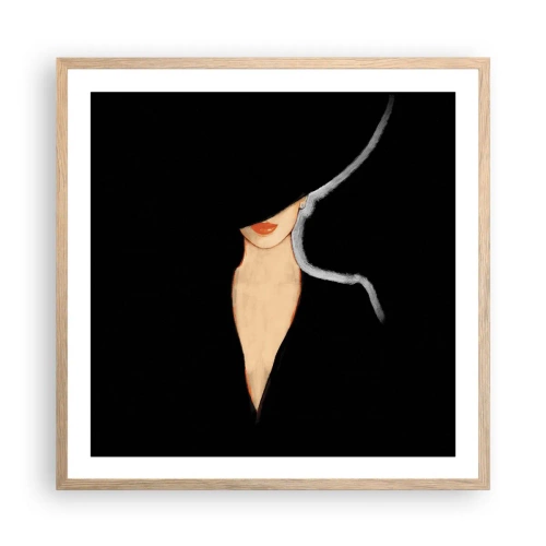 Poster in einem Rahmen aus heller Eiche - Eleganz und Stil - 60x60 cm