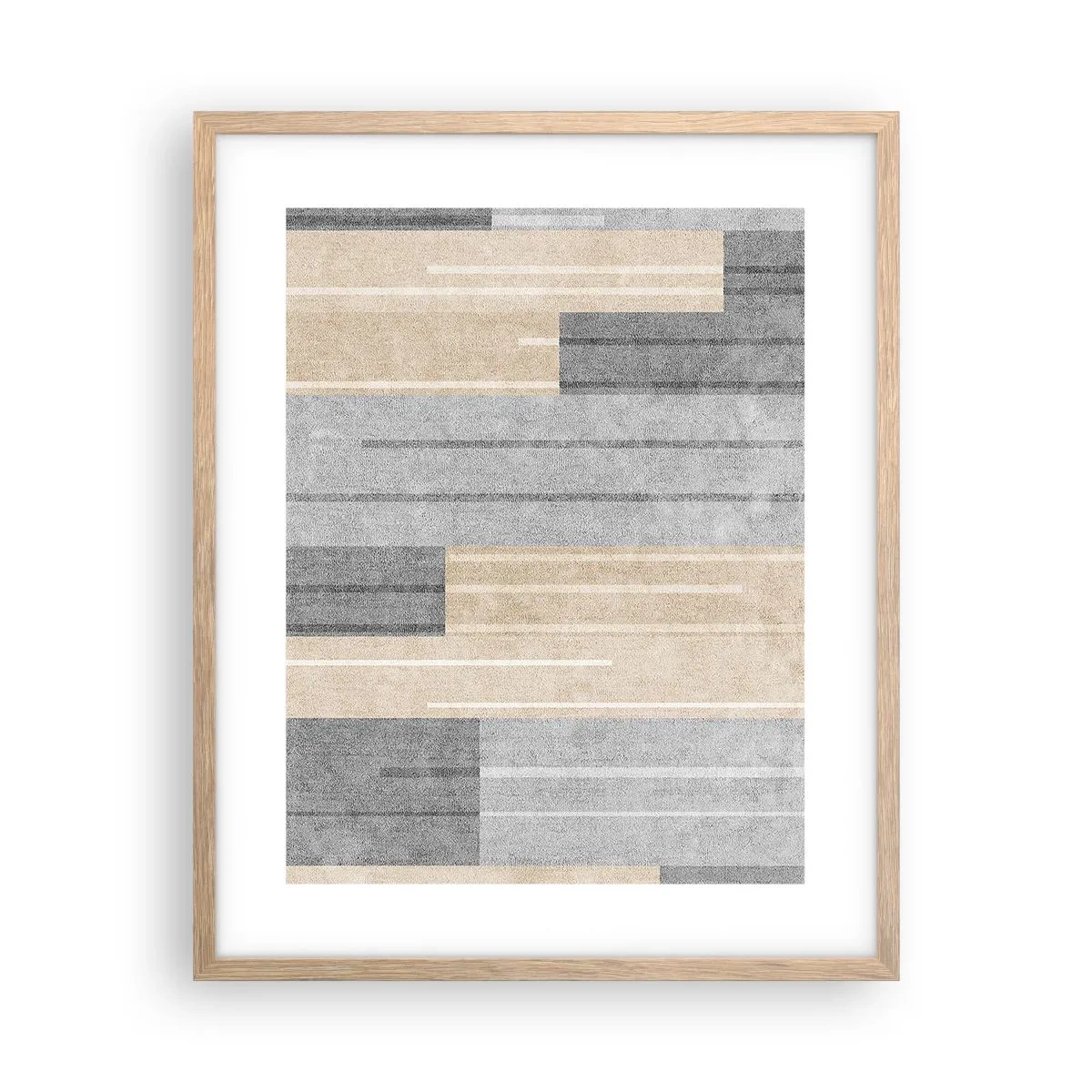 Poster in einem Rahmen aus heller Eiche - Komposition: Vertikal halten - 40x50 cm