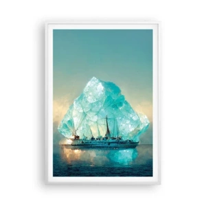 Poster in einem weißen Rahmen - Arktischer Diamant - 70x100 cm