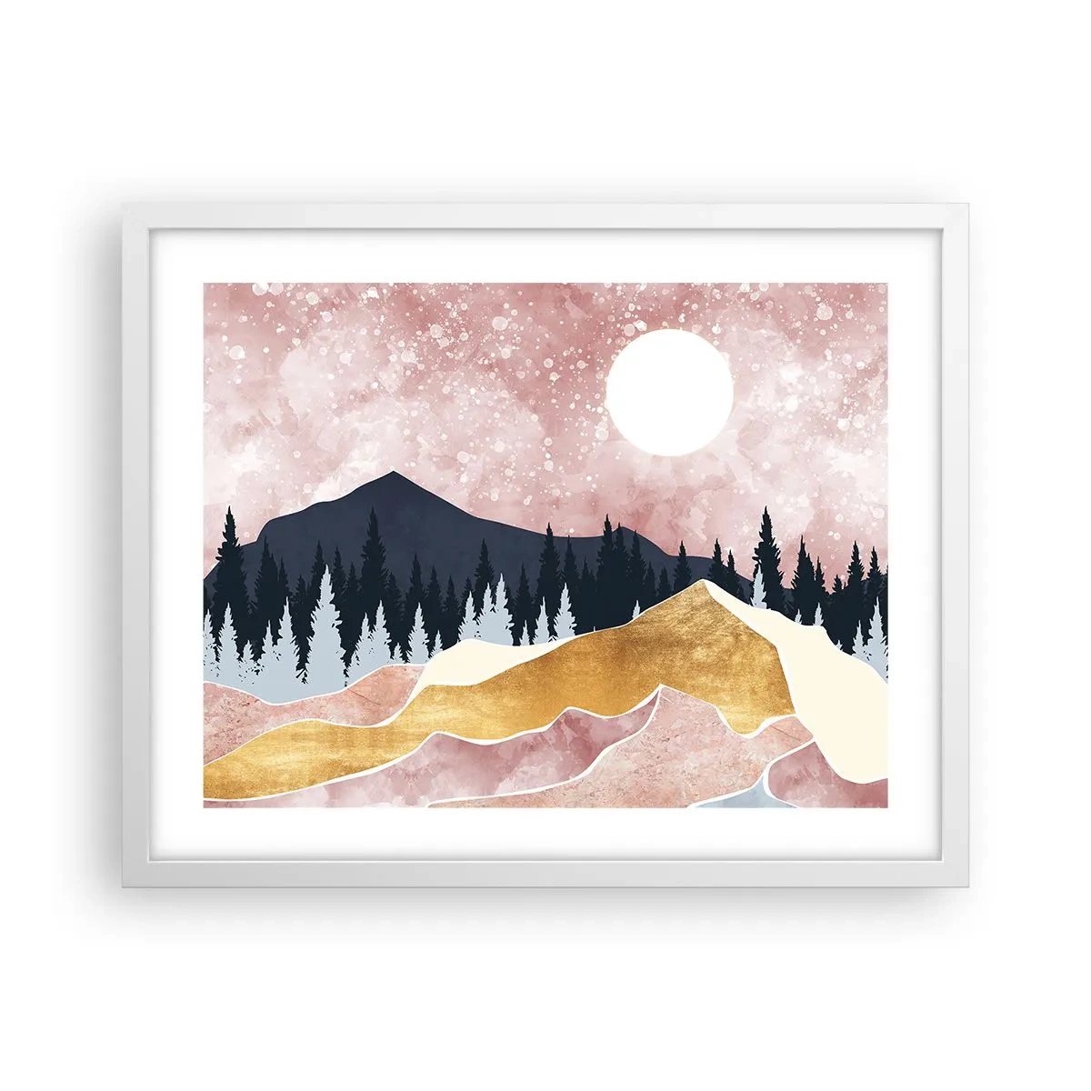 Poster in einem weißen Rahmen - Nachtwache - 50x40 cm