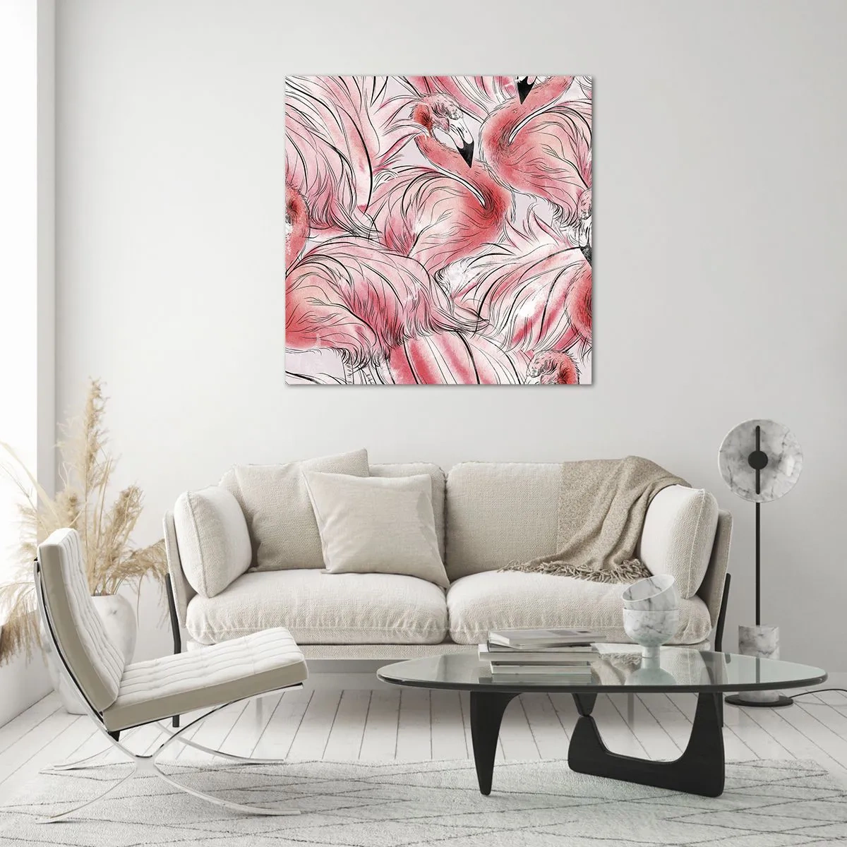 Glasbild - Bild auf glas - Bird Corps de Ballet - 70x70 cm