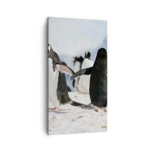 Bild auf Leinwand - Leinwandbild - Tanzen im Schnee - 45x80 cm