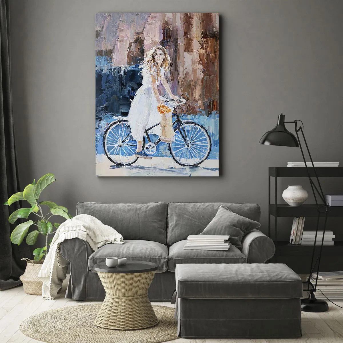 Bild auf Leinwand - Leinwandbild - Freude am Morgen - 80x120 cm