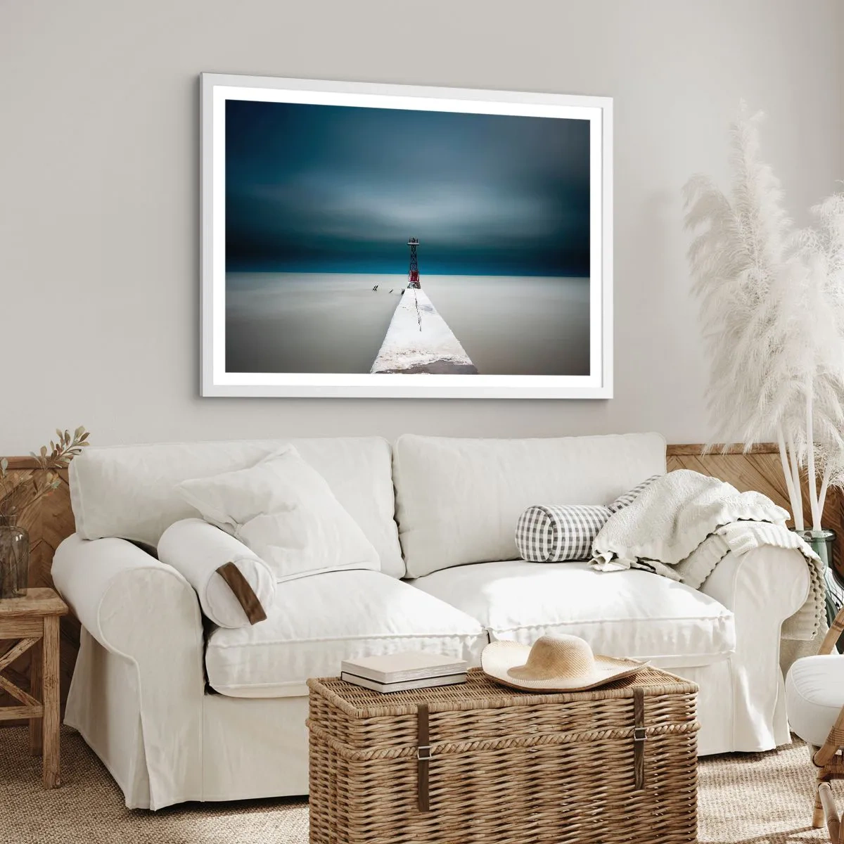 Poster in einem weißen Rahmen - Um der Weite zu begegnen - 50x40 cm