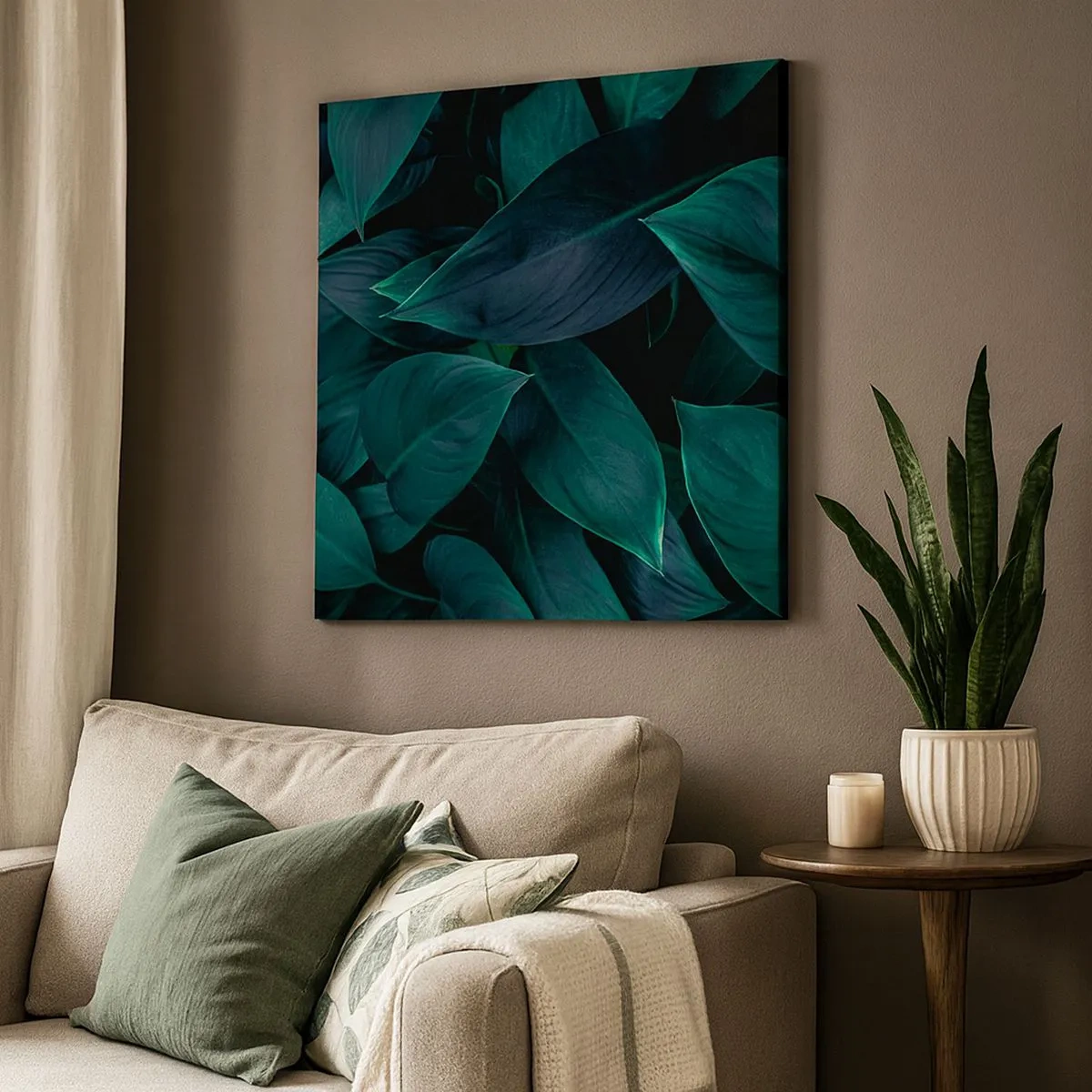 Bild auf Leinwand - Leinwandbild - Grün in sich selbst - 30x30 cm