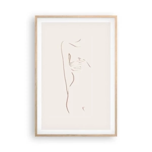 Poster in einem Rahmen aus heller Eiche - Die Form des Verlangens - 61x91 cm