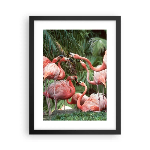 Poster in einem schwarzem Rahmen - Nachmittagsklatsch - 30x40 cm