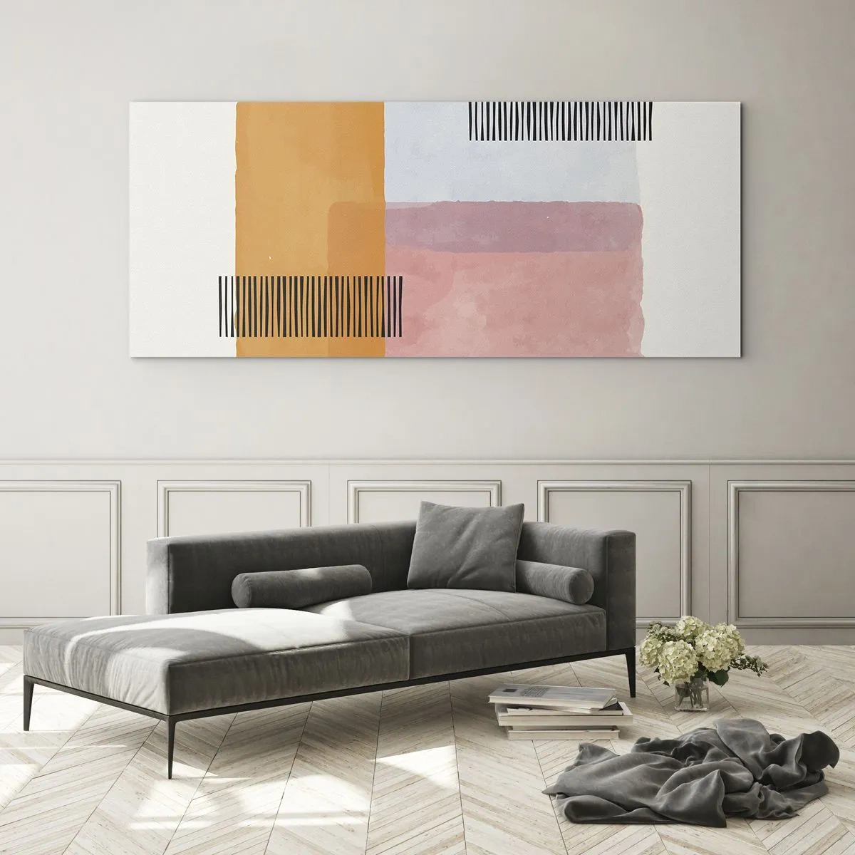 Glasbild - Bild auf glas - Von Ecke zu Ecke - 90x30 cm