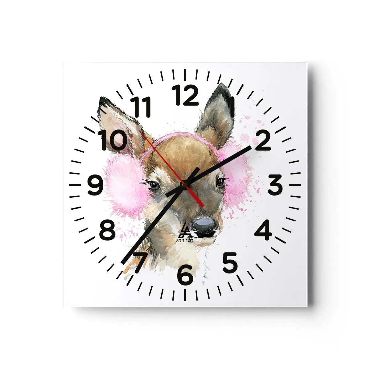 Wanduhr - Glasuhr - Und der Frost ist nicht mehr schrecklich - 30x30 cm