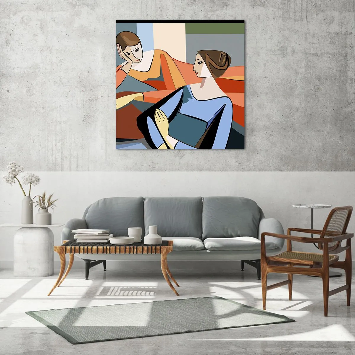 Glasbild - Bild auf glas - Moment der Zuversicht - 50x50 cm