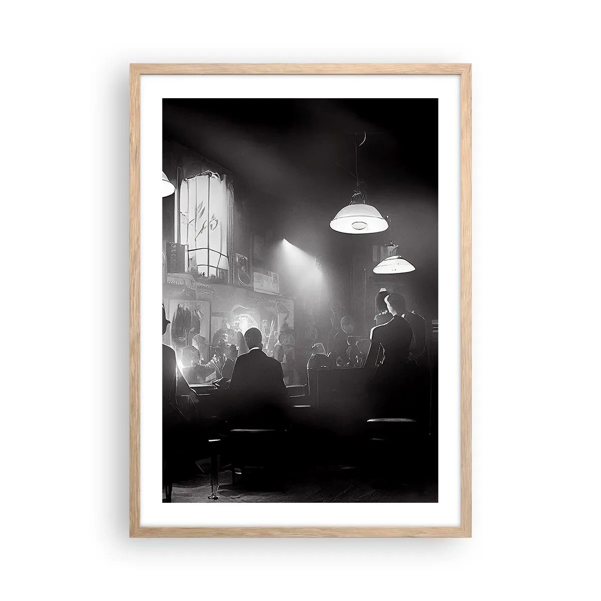 Poster in einem Rahmen aus heller Eiche - In Jazz-Atmosphäre - 50x70 cm