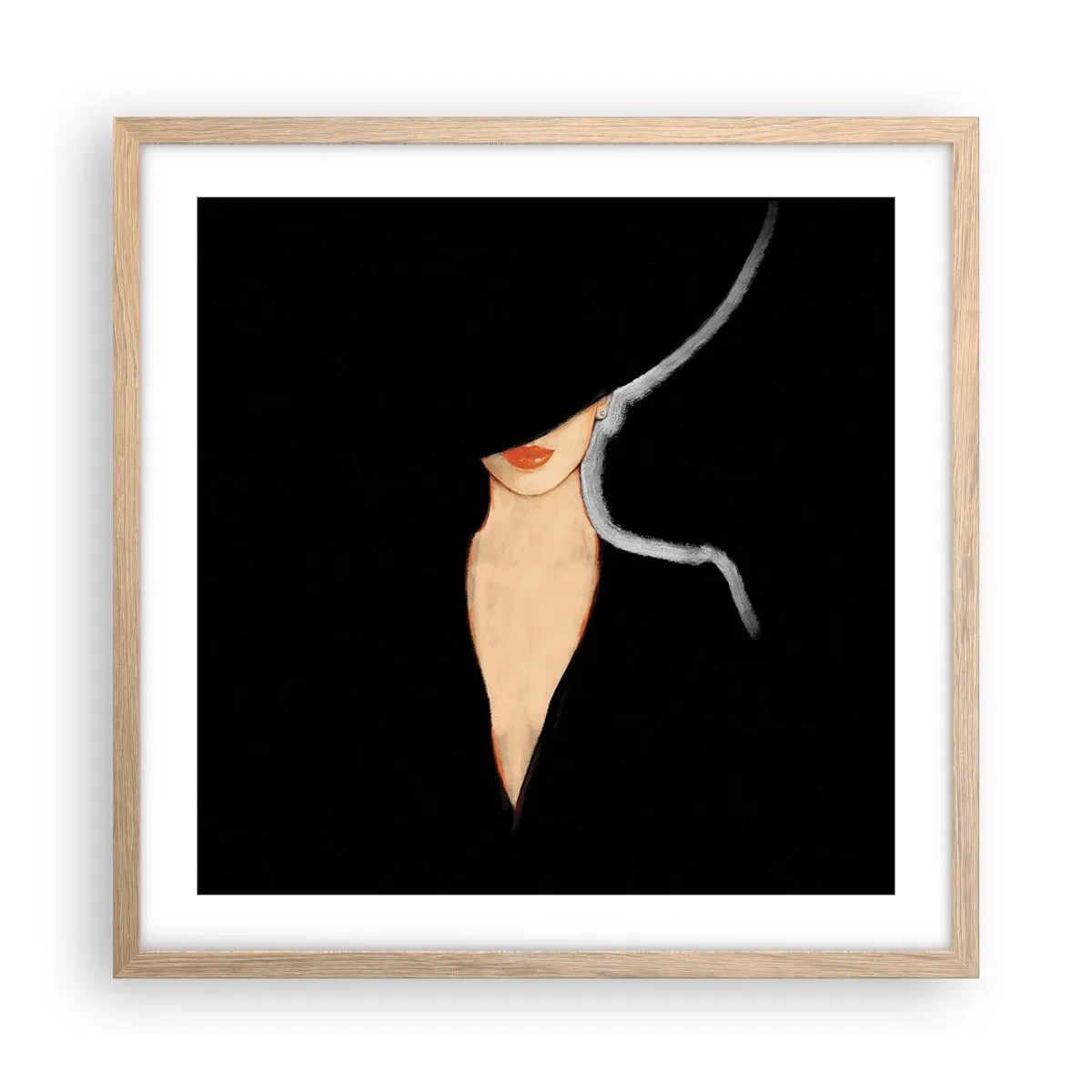 Poster in einem Rahmen aus heller Eiche - Eleganz und Stil - 50x50 cm
