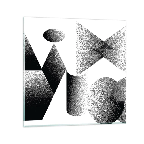 Glasbild - Bild auf glas - Winkel und Ovale - 30x30 cm